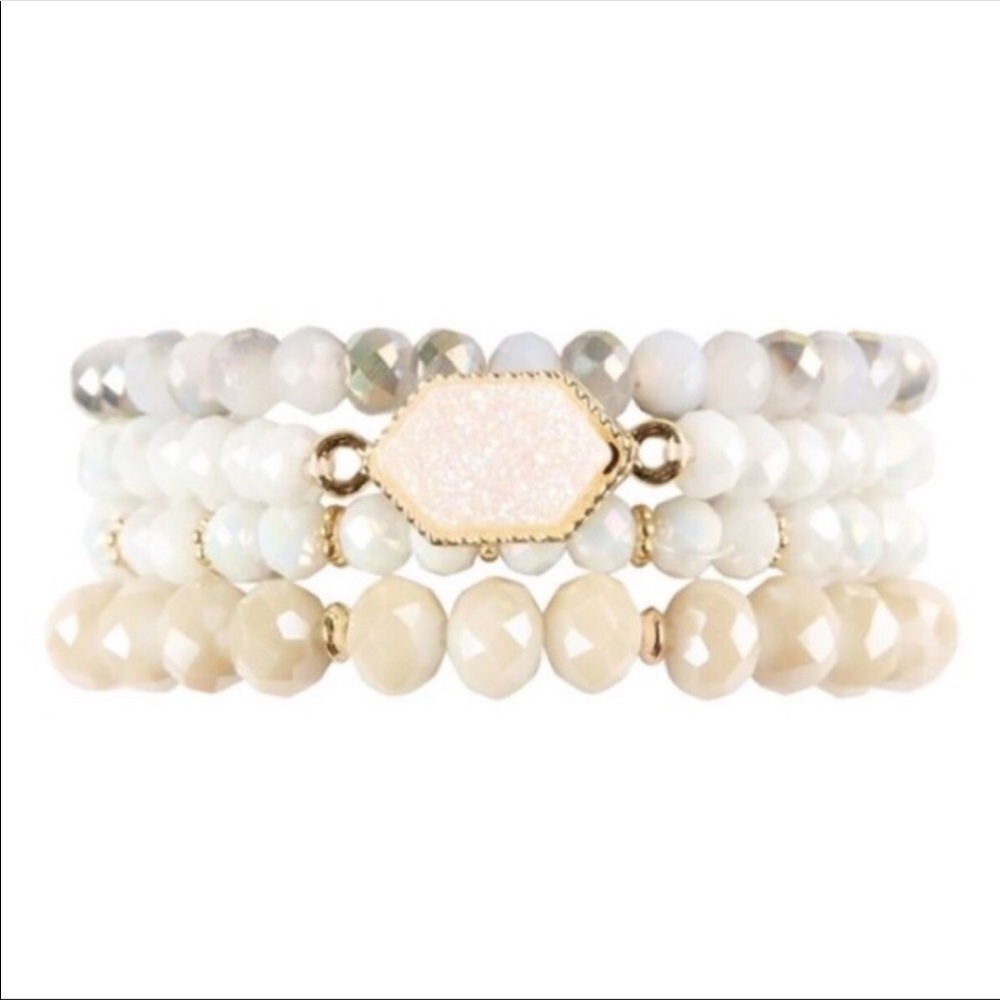 Ivory Beaded Bracelets - Picture 2 of 3